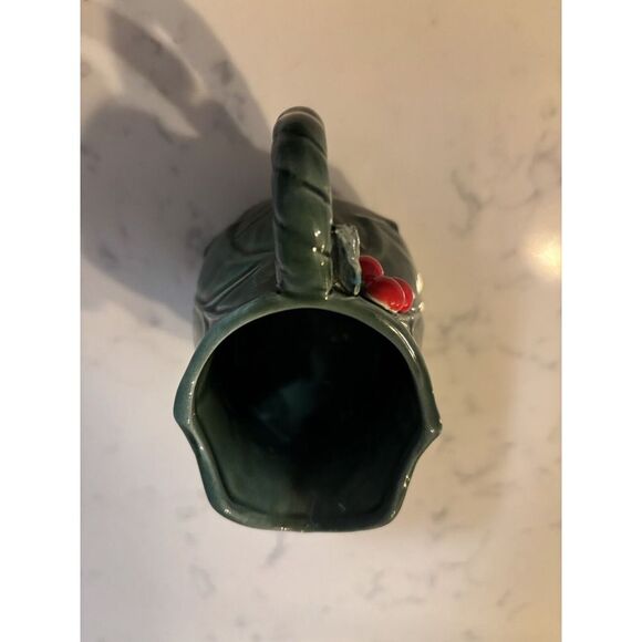 Vintage Lefton Green Holly Berry Creamer 6301 Made in Japan Dated 1970/71 - Picture 5 of 6